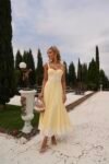 Vestido Begonia Midi Amarelo Manteiga m Linho Misto