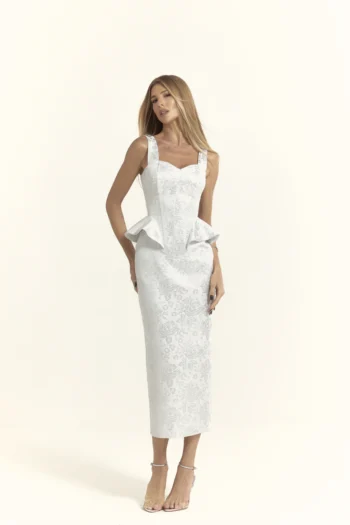 Vestido Jacquard Midi Off - Foto 2