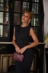 Vestido Luna Midi Preto em Malha com Cristais Termocolantes