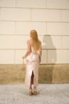 Vestido Midi Jacquard Peplum