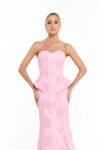 Vestido Longo Tomara que Caia Bordado Rosa