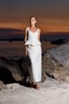 Conjunto Jacquard Blusa Peplum Saia Midi Off