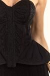 Conjunto Blusa Peplum E Saia Midi com Franjas