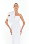 Vestido Midi Laço Escultural Com Broche Off